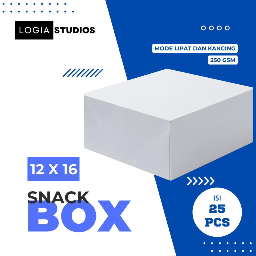 

DUS SNACK BOX | 16 X 12 | KOTAK DUS MAKANAN | ISI 25 PCS