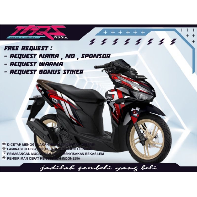 DECAL STRIPING VARIO 125 NEW DESIGN ARAI IOM TT 2022