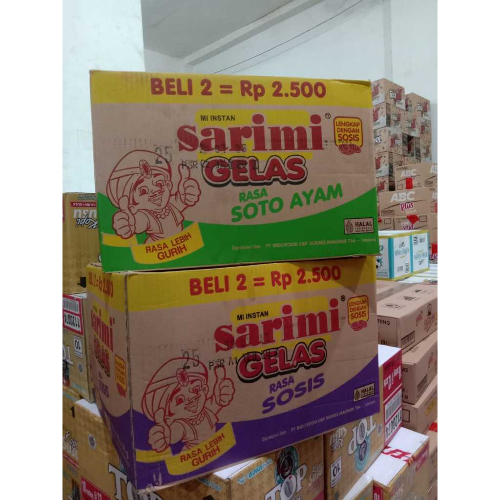 

Sarimi Gelas 30g 1 Dus Isi 12 Renteng