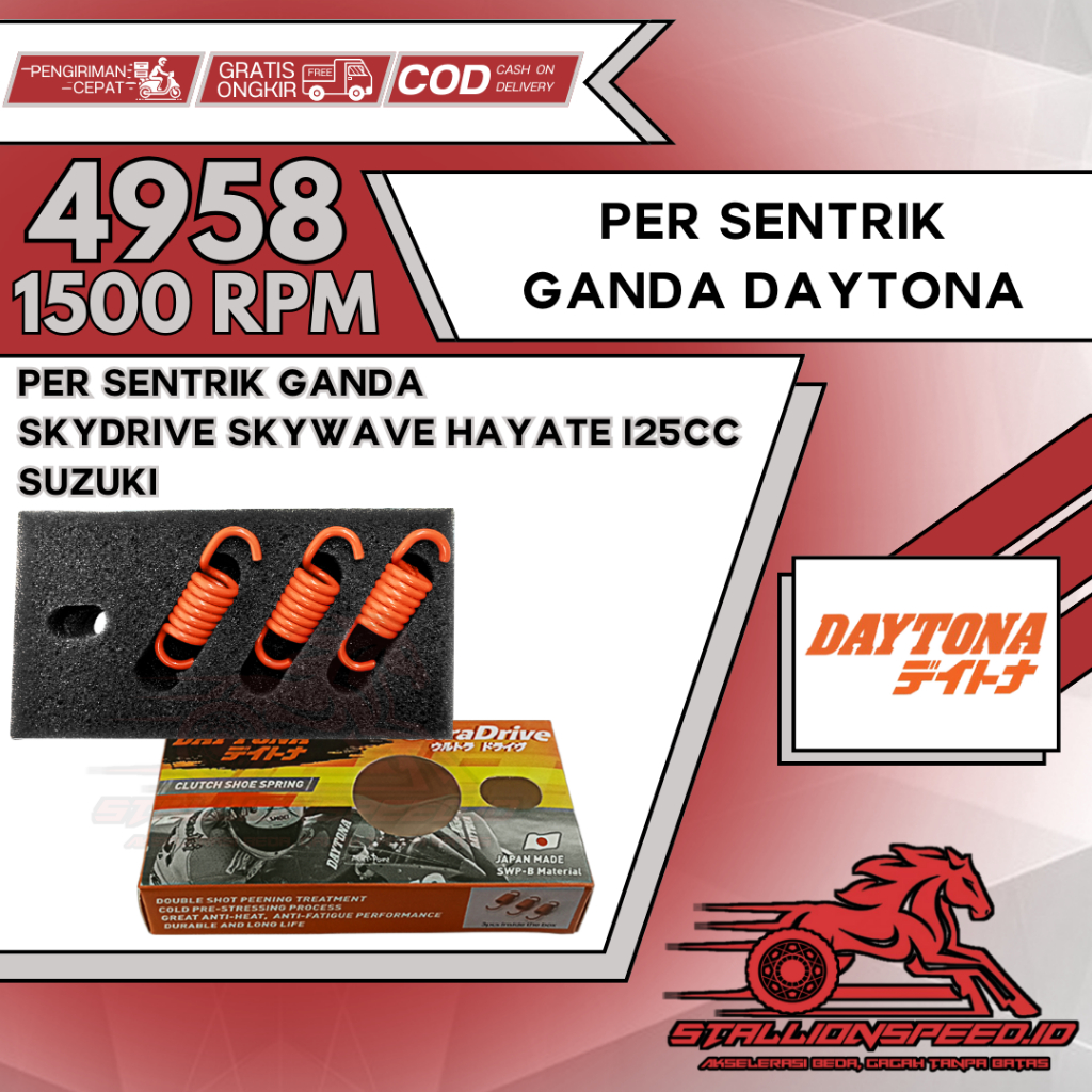 Per Sentrik Kampas Ganda Kopling Daytona Spin Skydrive Skywave Hayate 125 1500 RPM 4958
