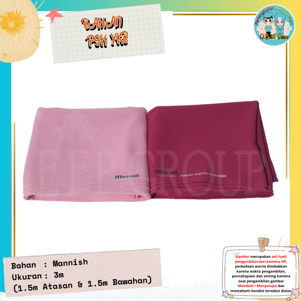 (READY STOK..) BAHAN PSH/PSL YAYASAN KEMALA BHAYANGKARI (YKB) MANNISH