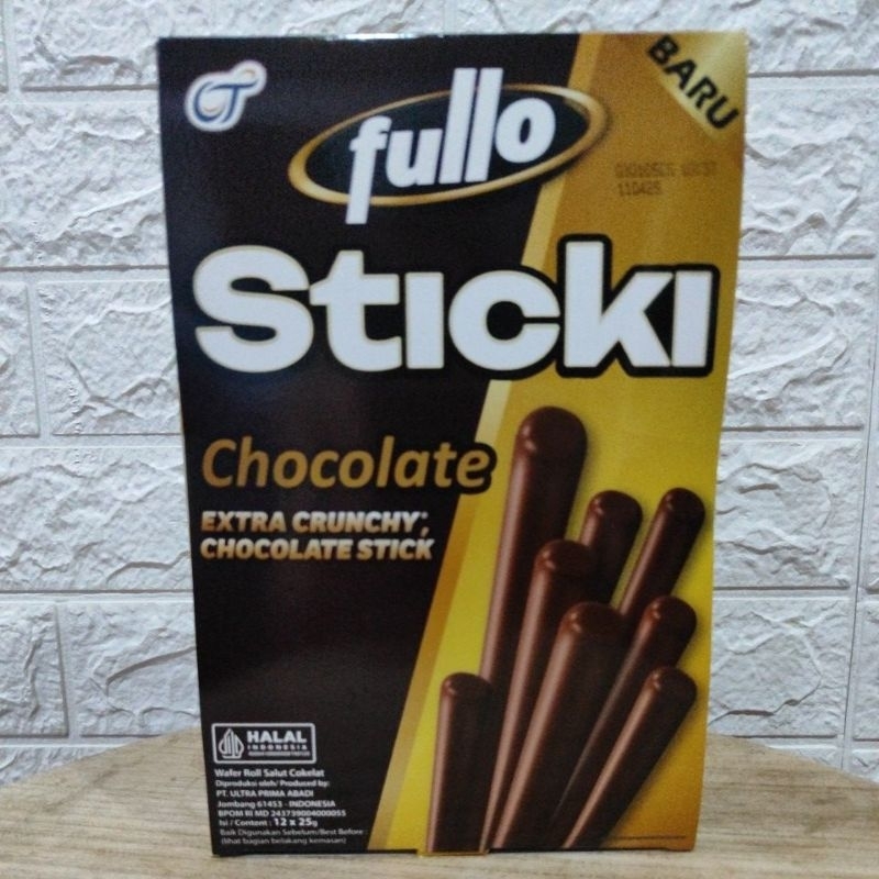 

NEW FULLO STICKI Chocolate Stick, Extra Crunchy, 1 Box isi 12 x 25gr