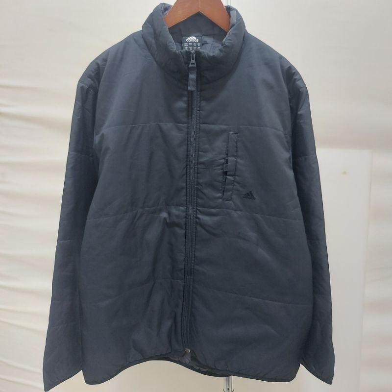 Adidas Climawarm Black Boxy Windbreaker Jacket Parasut Size XL