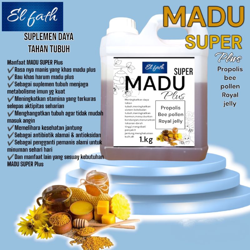 

Madu SUPER PLUS PROPILIS Beepoleen Royal Jelly 1 kg AL FATH