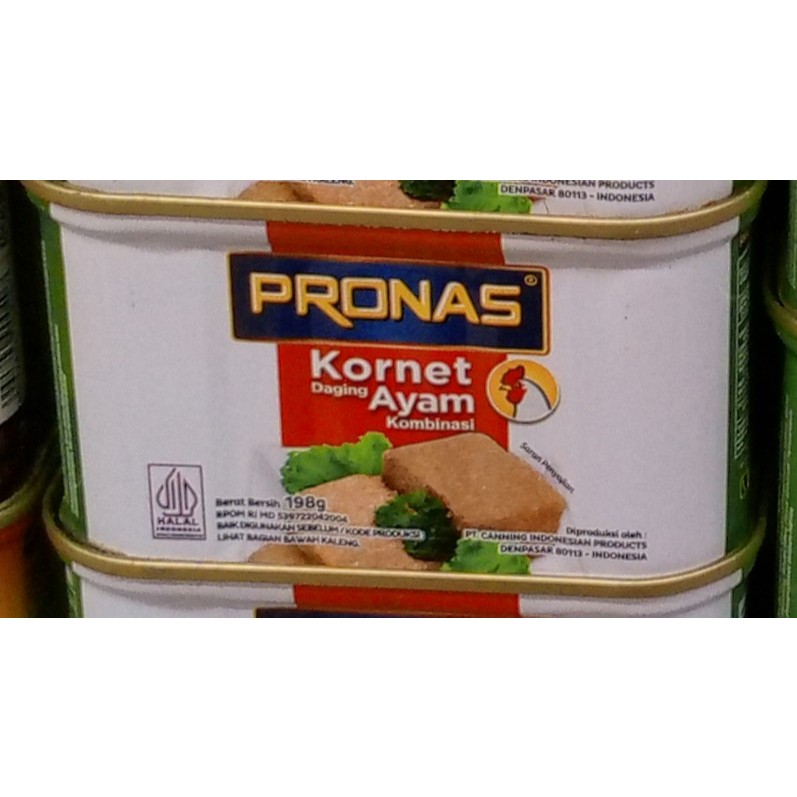 

PRONAS Corned Chicken Kornet Daging Ayam 198gr