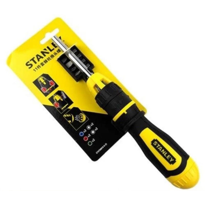 Stanley Racheting multi Bit Screwdriver STHT68010–8 10pcs