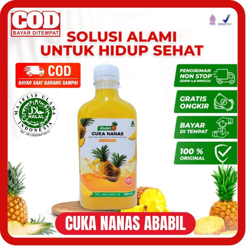 

[BISA COD] CUKA NANAS ABABIL 300 ML - CUKA NANAS WITH MOTHER CUKA NANAS MURNI CUKA NANAS PERASAN PERTAMA