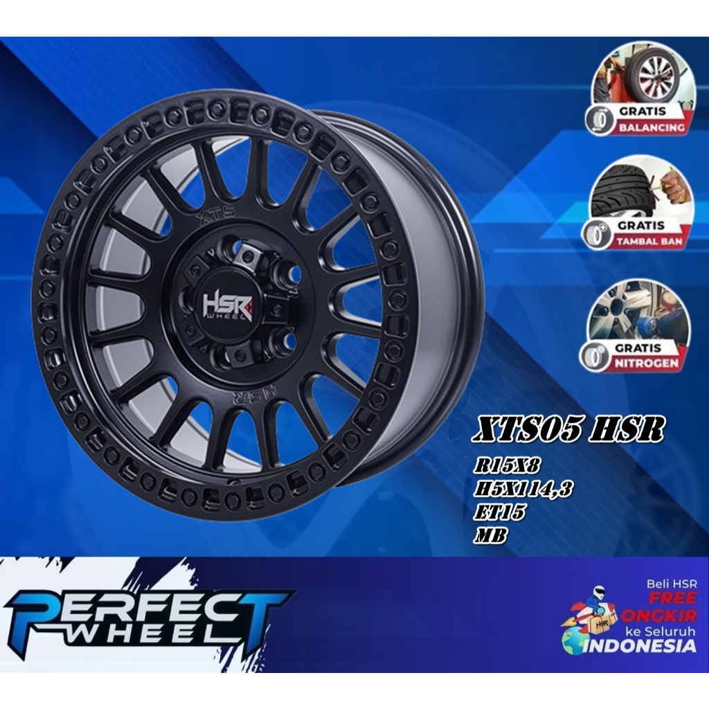 Velg Hsr Xts05 R15 Pcd 5X114,3 Velg Mobil Ring 15 Panther Alhard Terios Innova