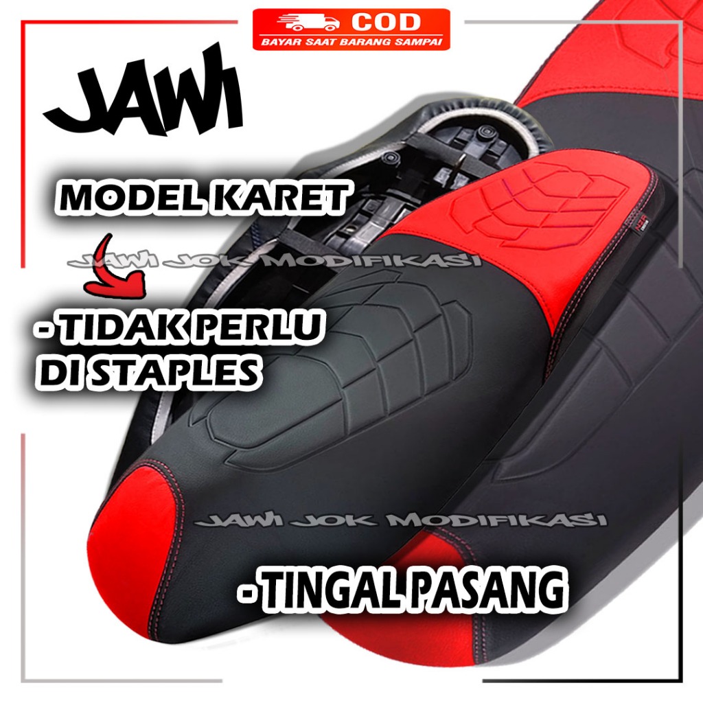 SARUNG JOK MOTOR TIMBUL ENMOR -beat-vario-scoopy-nmax-pcx-aerox-n max-cover jok-kulit jok-enmore-mbt
