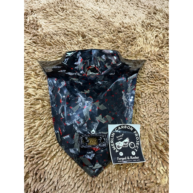 cover depan dasi aerox 155 new carbon forged | panel dasi aerox 155 new connected karbon forged | da