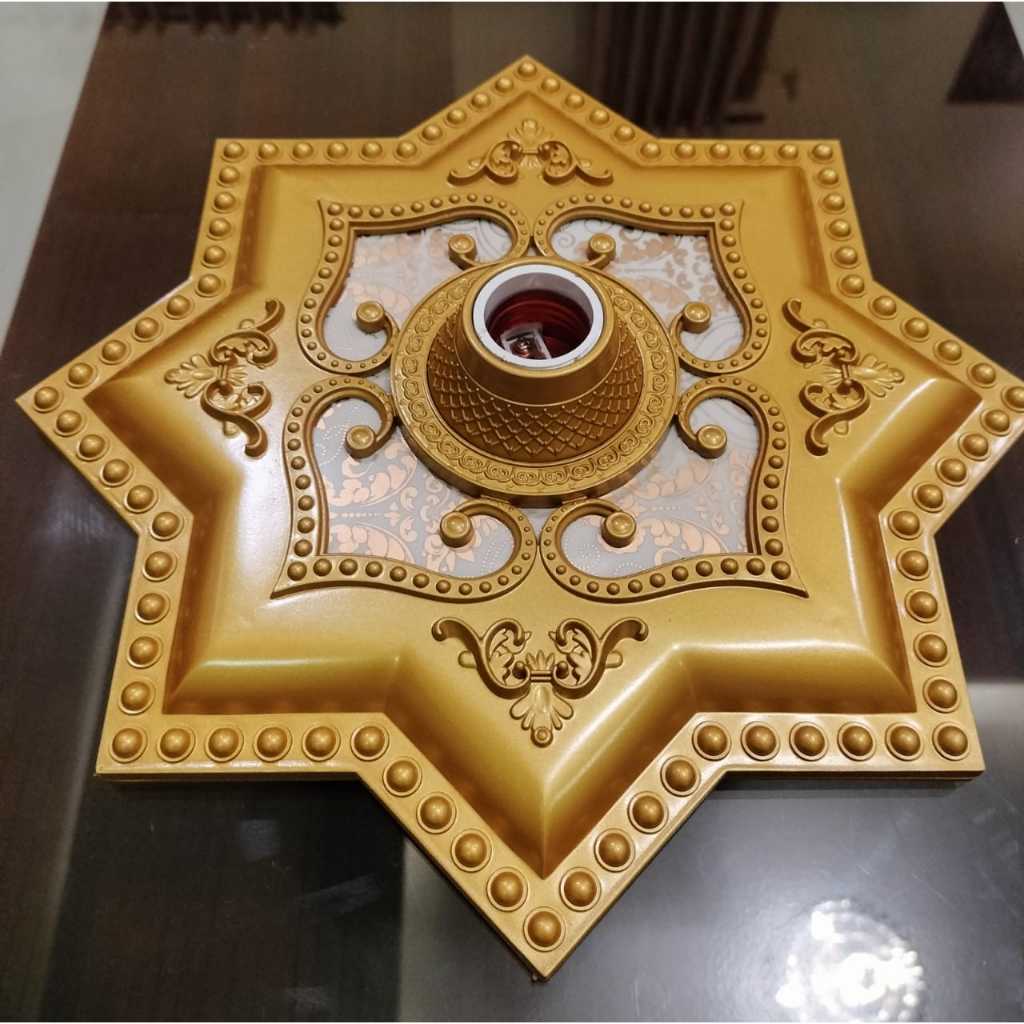 FITING LAMPU ORNAMEN 30x30-FITING ORNAMEN Plafon PVC/GRC fiting dekorasi plafon..