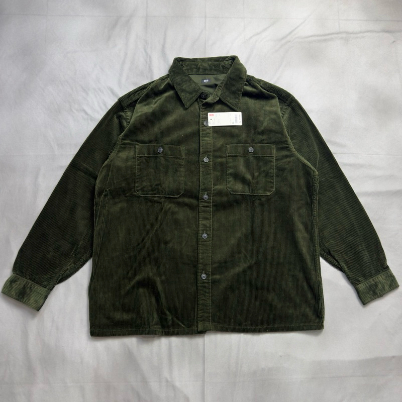 Kemeja Work Corduroy Lengan Panjang/Uniqlo Corduroy Long-Sleeve Shirt