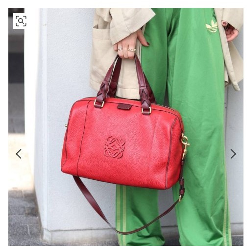 *Loewe* Ostrich Anagram Boston Bag Bumblebee Authentic Rare & Limited Edition-Preloved