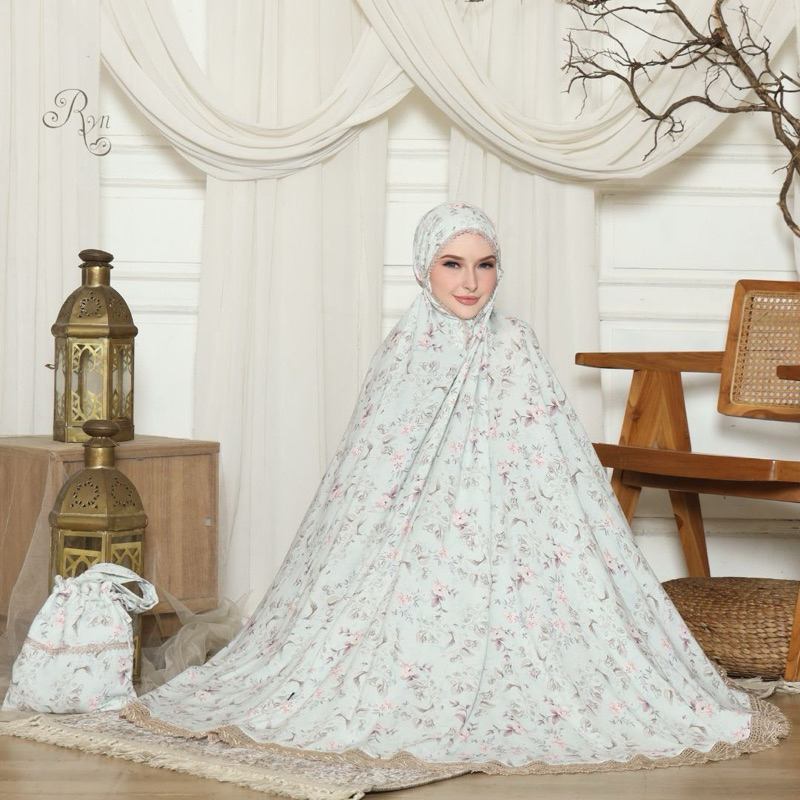 Mukena Dewasa Rayyan Arunika | Mukena Traveling Rayyan Rayon Viscose Import Jumbo