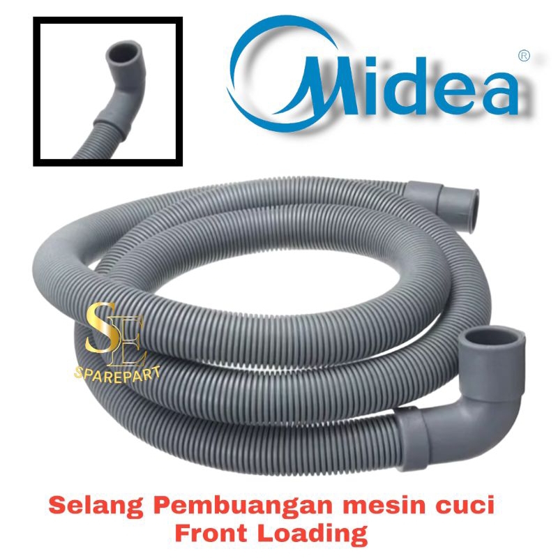 midea front loading 3 m selang pembuangan mesin cuci front loading midea