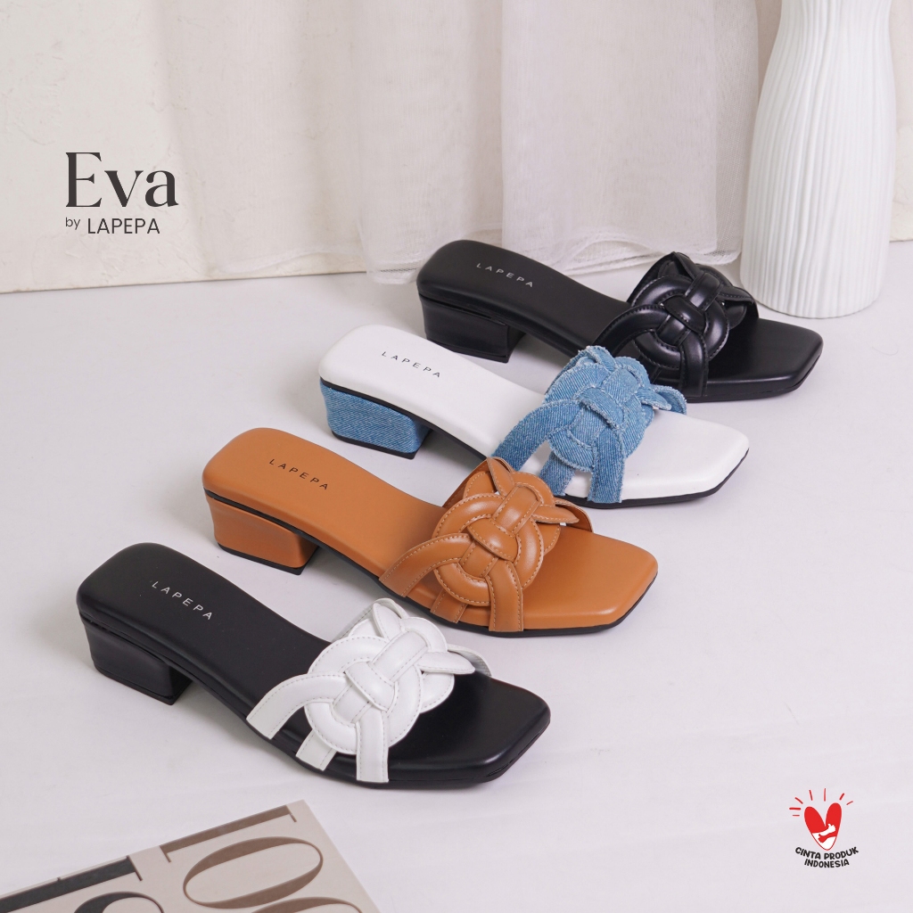 LAPEPA LIVE - EVA Sandal High Heels Wanita Sendal Slop Hak Tahu Cewek