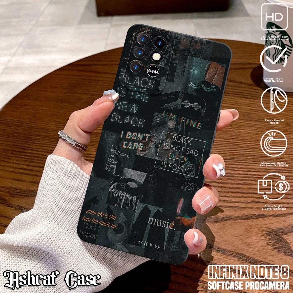 Case Infinix Note 8 - Casing Hp Infinix Note 8 Motif AESTH - Silikon Hp Infinix Note 8 - Softcase Hp