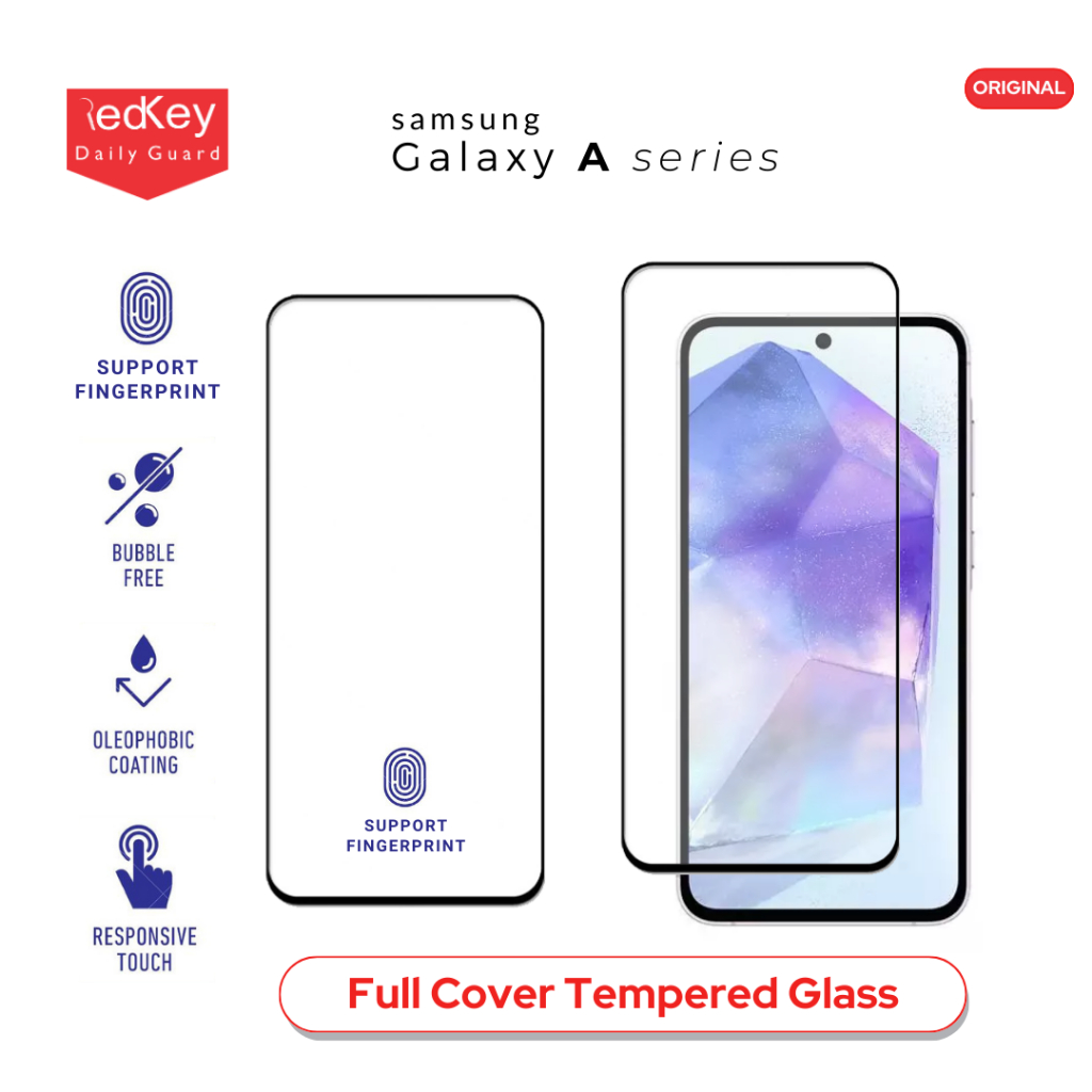 Redkey Tempered Glass Samsung Galaxy A16 A26 A36 A56 A17 A55 A35 A25 A15 A54 A34 A24 A14 A53 A33 A23