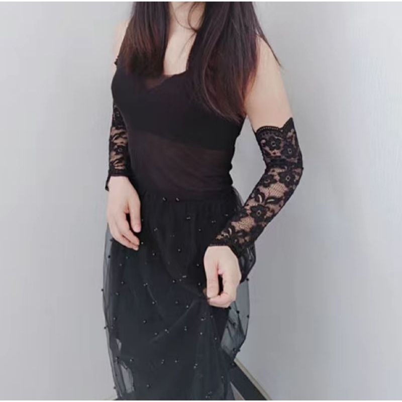 Sarung Tangan Manset Panjang Renda