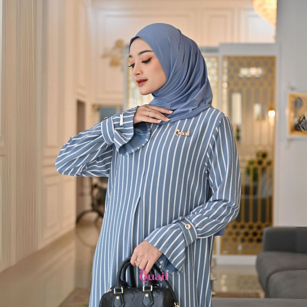Dress Knit AKIKO Quail Original Gamis Muslim Knit Premium standar jumbo Terbaru COD Distributor Resm