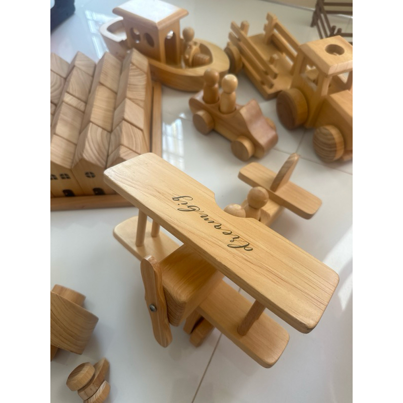 lettering and life kids wooden toy peg dolls mainan kayu anak preloved bekas