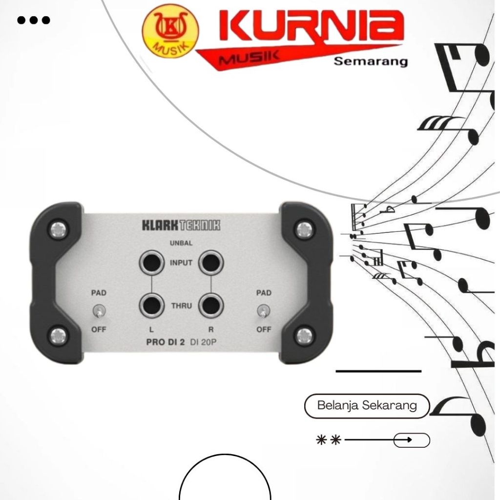KLARK TEKNIK DI20P Passive Stereo DI Box with Midas Transformer