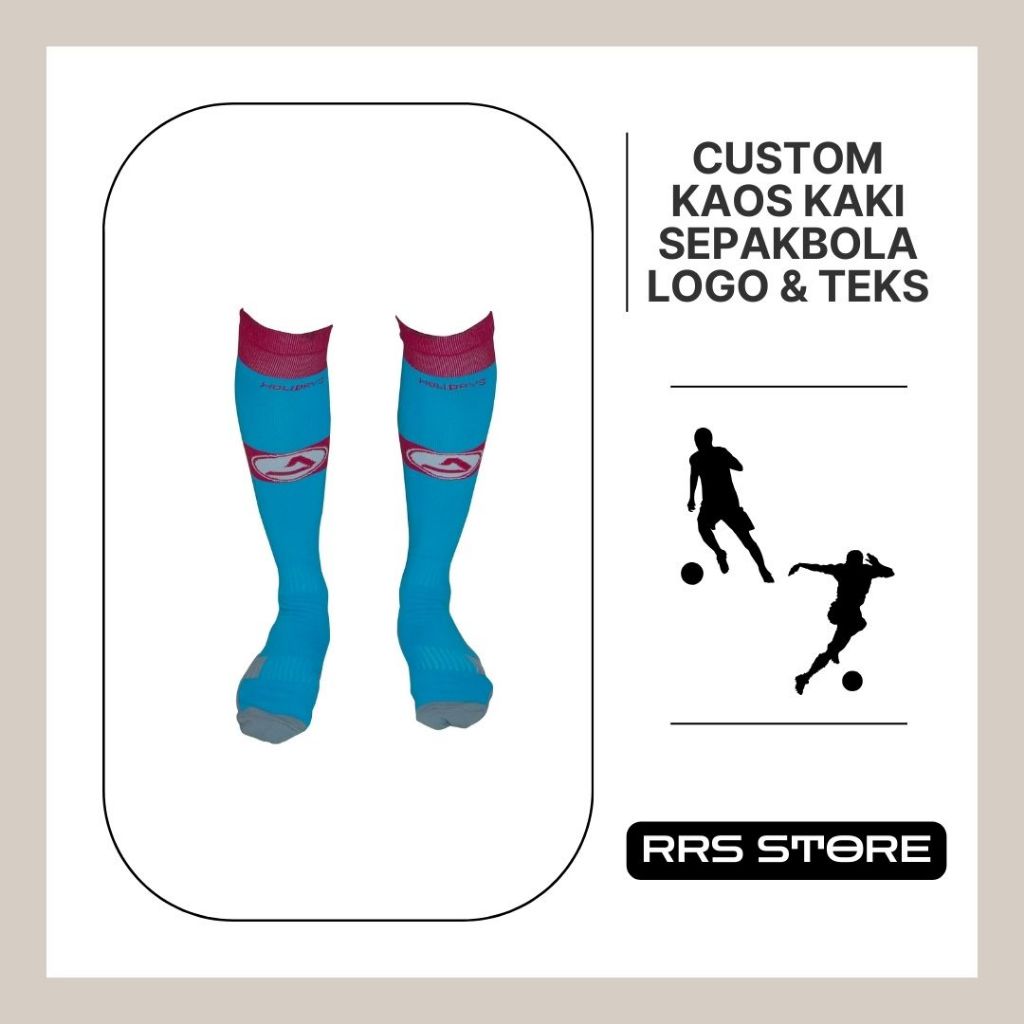 kaos kaki bola custom logo