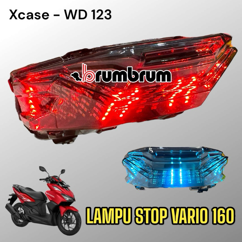 LAMPU STOP VARIO 160 XCASE  WD 123 MODIFIKASI