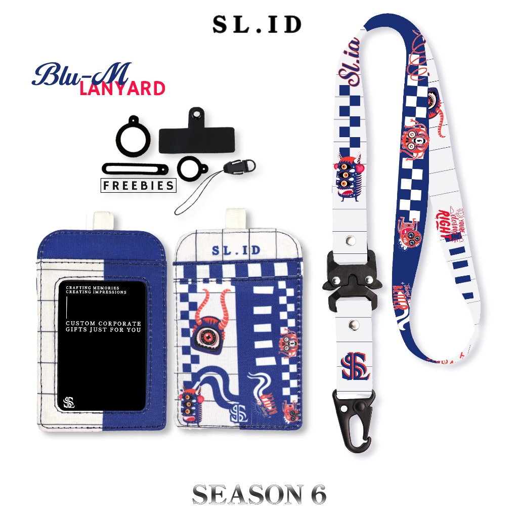 

SL.ID Lanyard Id card Holder Printing - Blu-M