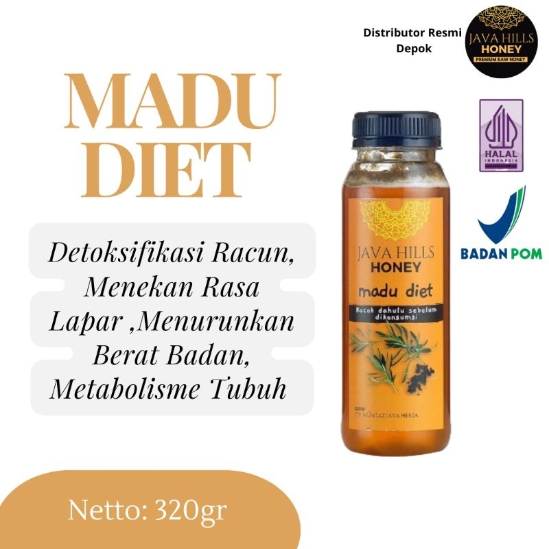 

Java Hills Honey Madu Herbal Madu Diet 320gr 650gr Menurunkan Berat Badan