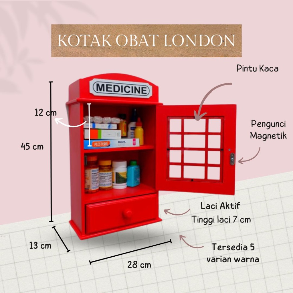 Kotak Obat P3K Telephone London Laci