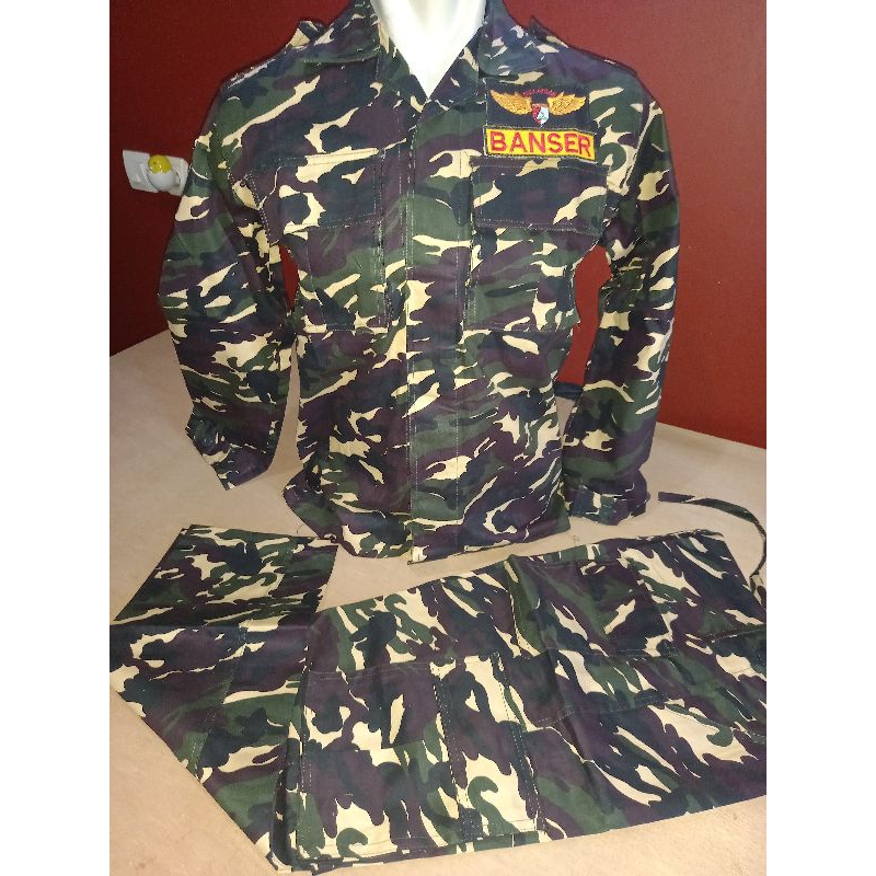 SETELAN SERAGAM PDL BANSER TWILL KATUN Ori Bordir Standar