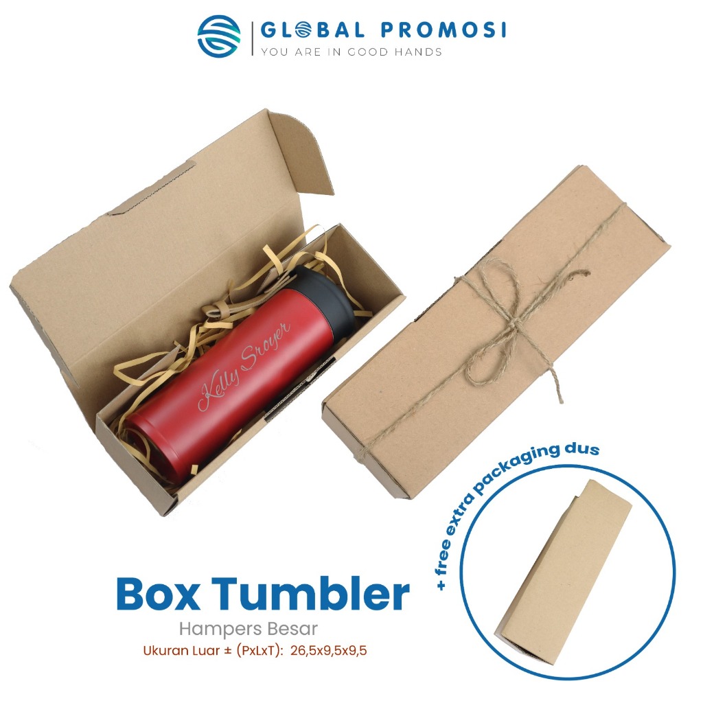 

Box/Dus Hampers Packaging Untuk Tumbler / Cutlery Set Bahan Kraft