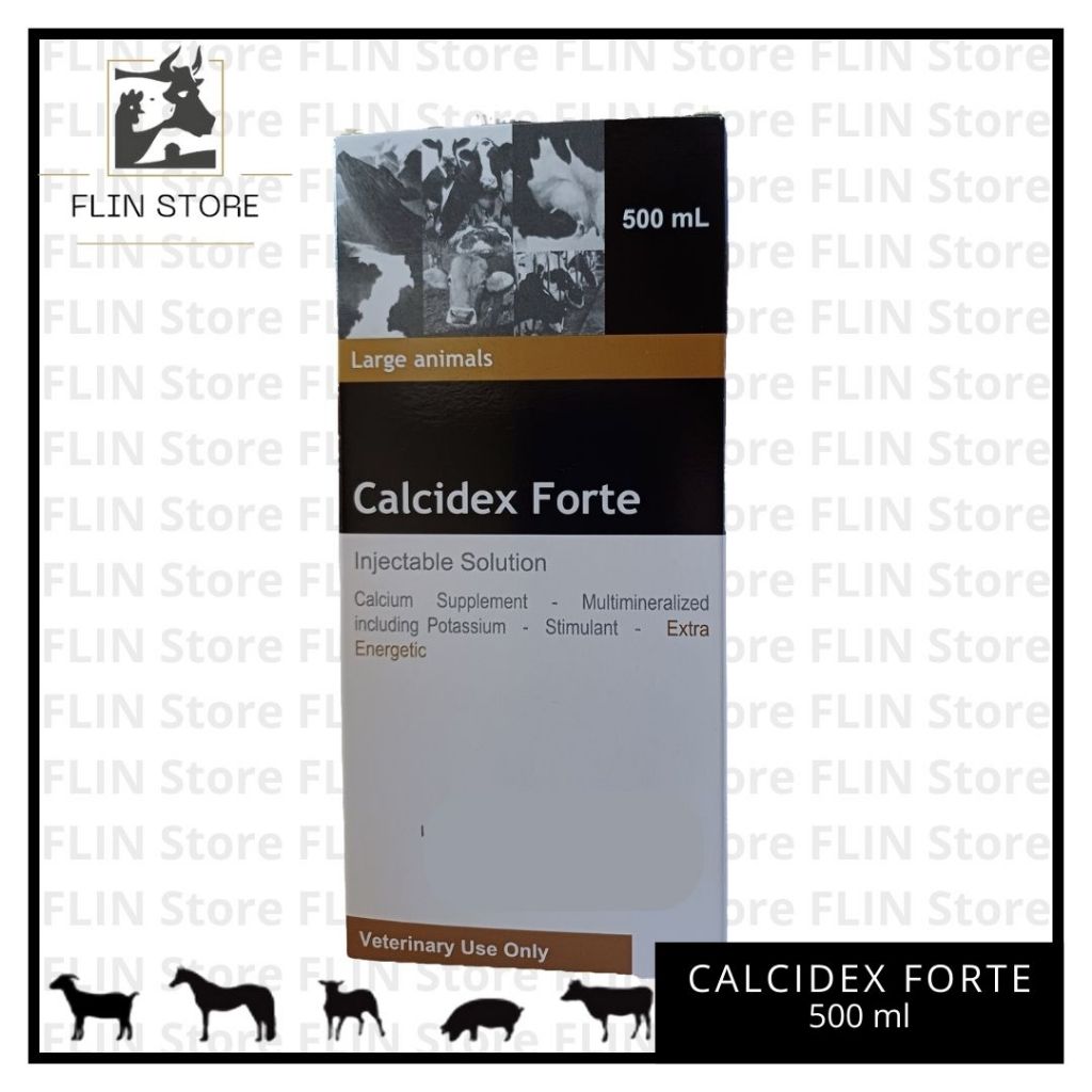 Calcidex Forte 500 ml Agrovet - Untuk pencegahan dan pengobatan Milk Fever (hipocalcemi) dan kasus d