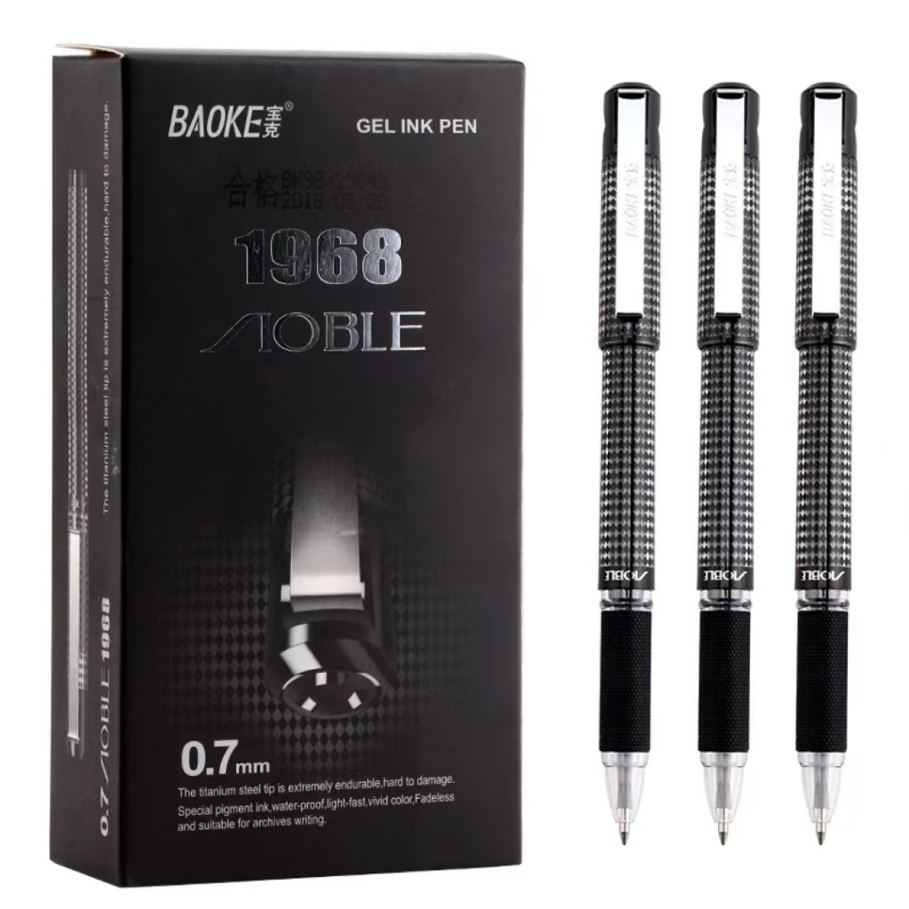 

BAOKE Business Gel Pen / Pulpen Gel Profesional 0.7mm Bullet Tip Klip Metal PC1968 1pcs
