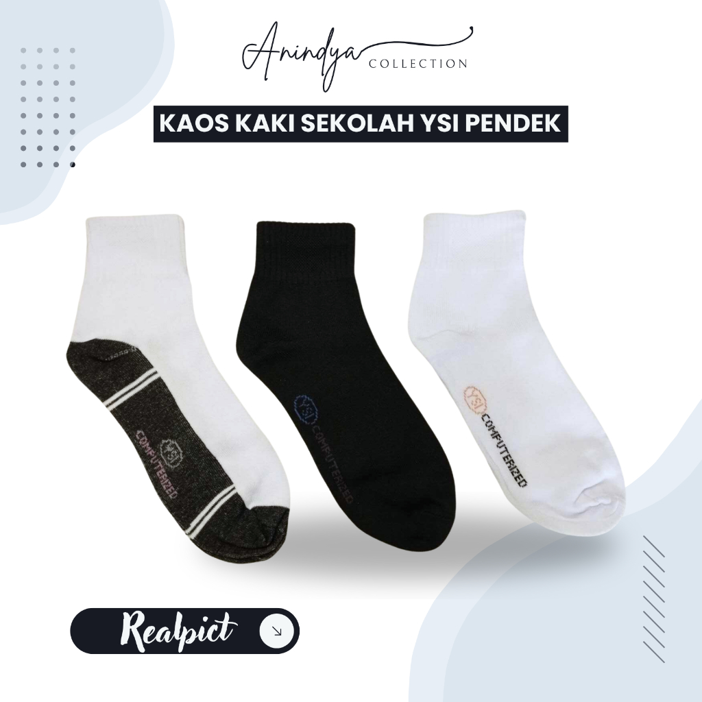 Anindya Store - AS18 KAOS KAKI SPORT PRIA PENDEK POLOS JUMBO KAOS KAKI COMPUTER ( YSI ) ORIGINAL