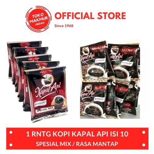 

1 RENTENG KOPI KAPAL API SP MIX / MANTAP 25 GR ISI 10 SACHET