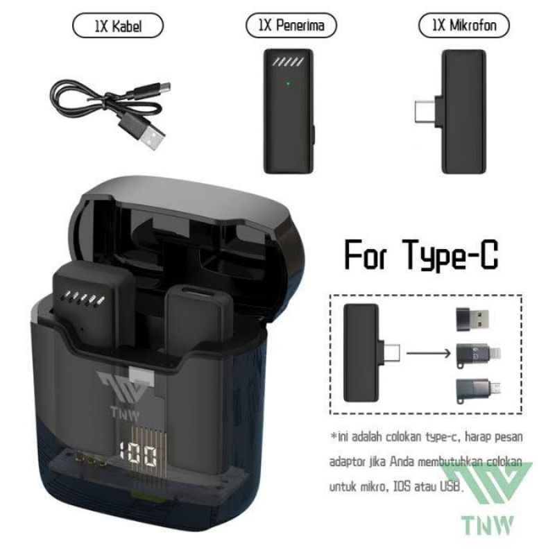 MIKROPHONE WIRELESS MIC WIRELESS CLIP ON MICROPHONE TNW A8 PRO