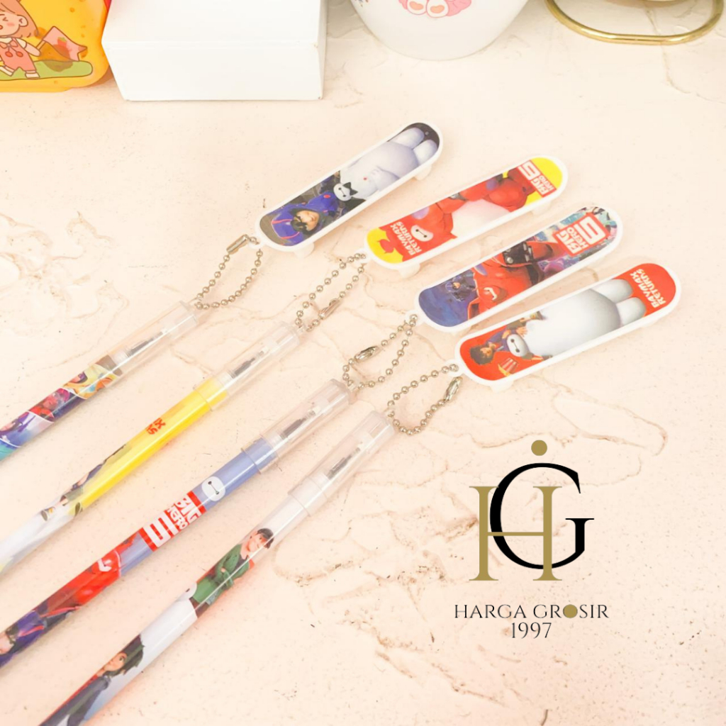 

PULPEN GANTUNGAN SKATEBOARD BAYMAX 1PCS PERLENGKAPAN SEKOLAH AESTHETIC KOREA LUCU COD