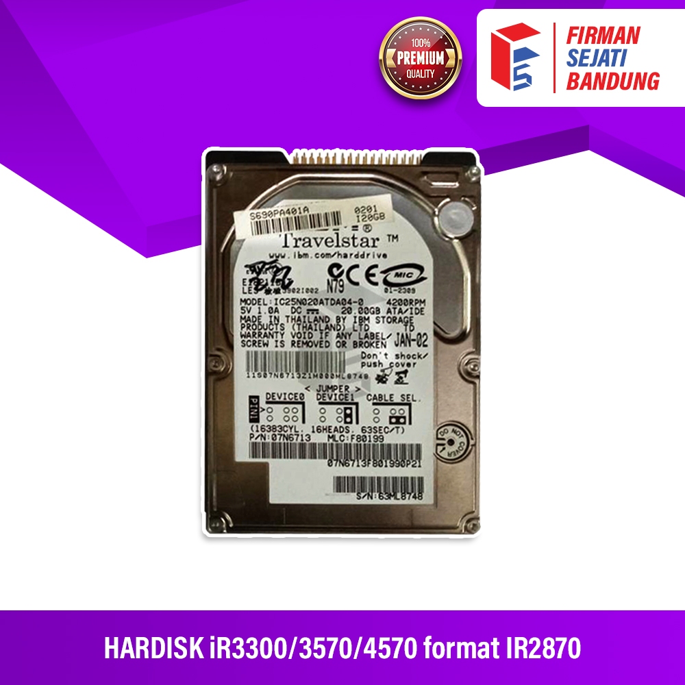HARDISK iR3300/3570/4570 format IR2870 - HD 3300