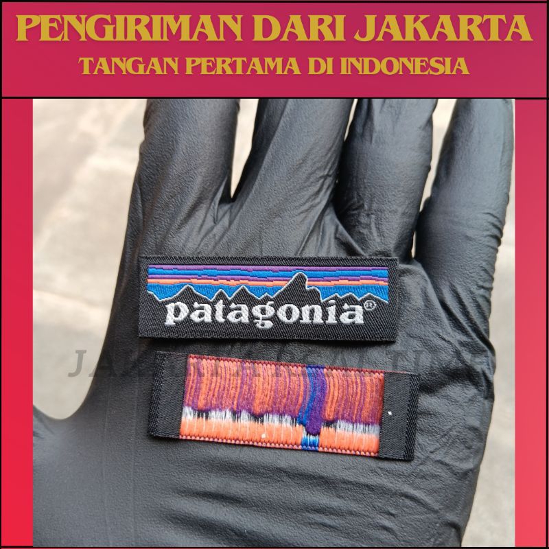 woven demask Patagonia tag label clone 1:1 import (post lama kena ban)