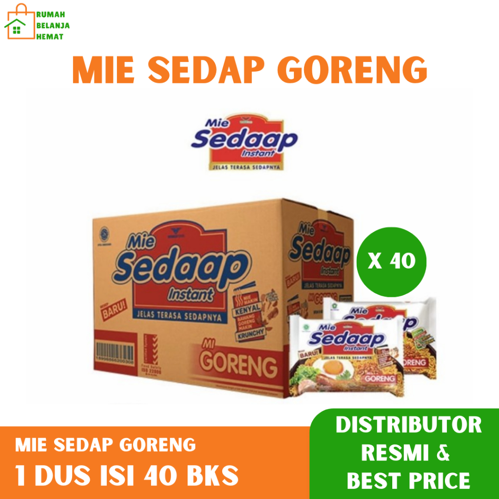 

Mie Sedaap Mie Goreng Mie Instan 1 Dus isi 40 Bungkus