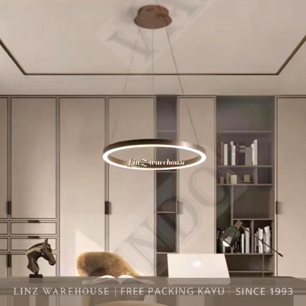 Lampu Gantung MODERN MINIMALIS RING 3 COLOUR LED pendant light