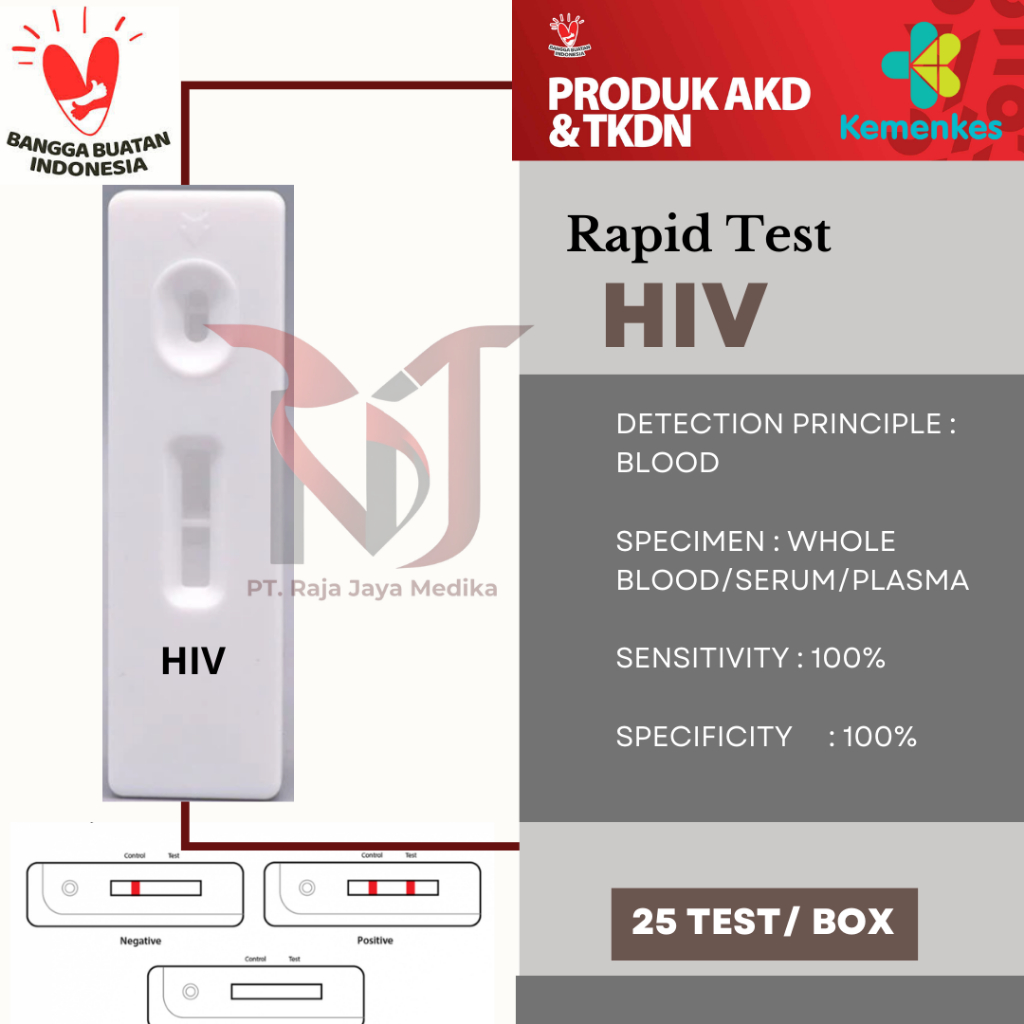 Rapid Test HIV 1+2 Isi 25 test