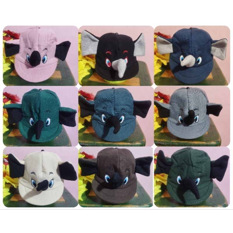 topi bayi / topi baby / topi anak balita karakter gajah