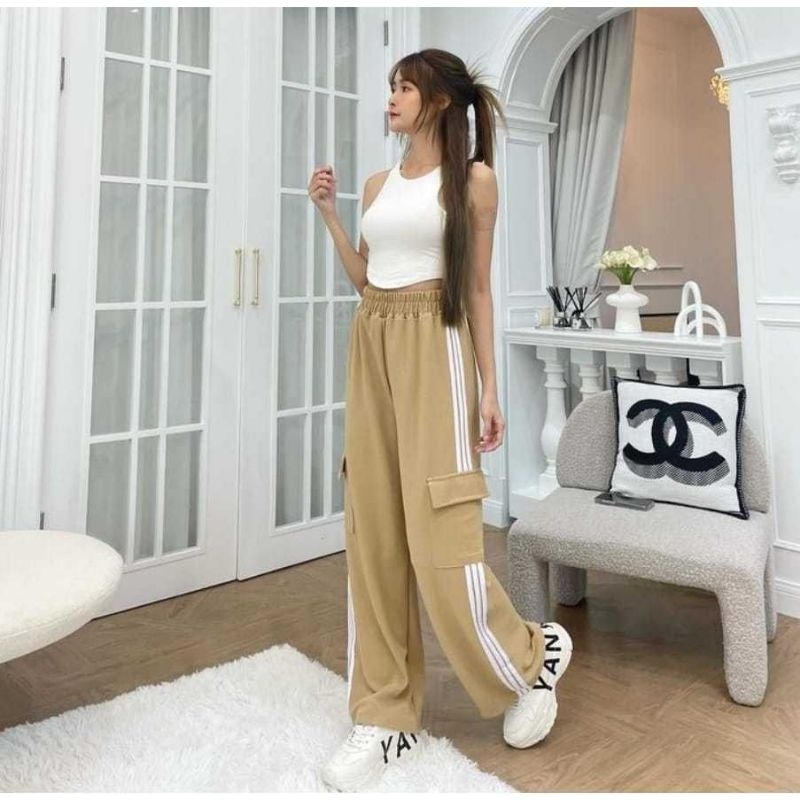 CELANA CARGO KELLY LIST PANT UNISEX KEKINIAN OOTD KEKINIAN PRIA WANITA