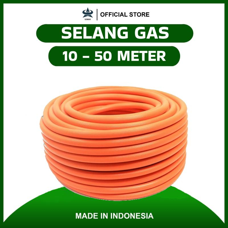 GEMUK Selang Gas Elpiji  3 Lapis 50 Meter Tebal Selang Gas Anti Gigitan TIkus Anti Bocor