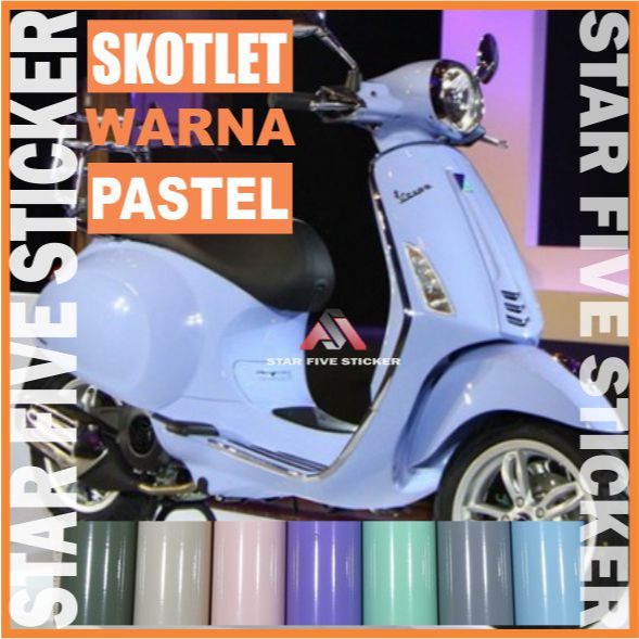 Sticker Stiker Skotlet Motor Warna Pastel