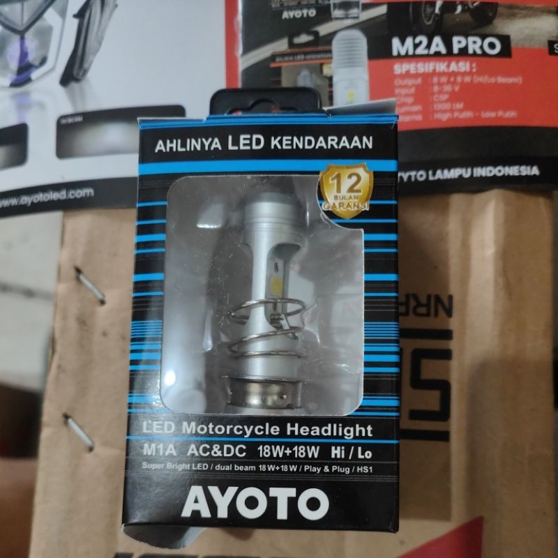 bohlam depan led bebek, matic kaki 1 merk ayoto type m1a