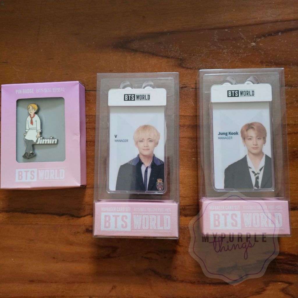 

[READY] BTS WORLD PIN BADGE MANAGER ID CARD OFFICIAL